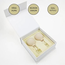 Normadia Silikon Vakumlu Yüz Masaj Kupası 2'li Set Bej Renk