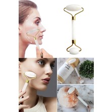 Normadia Beyaz Nefrit Taşı, Yeşim Taşı, Cilt Bakım Jade Roller, Masaj Taşı