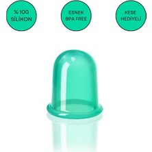 Normadia Yeşil Silikon Vakumlu Yüz ve Boyun Masaj Kupası, Ferahlatıcı ve Rahatlatıcı Kullanım