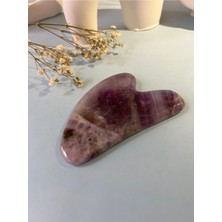 Normadia Doğal Ametist Taşı Gua Sha Yüz Masaj Aleti - Güzelliğinize Işıltı Katın