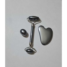 Normadia Doğal Taş Gua Sha Roller Tumble Set, Cilt Bakım Için Şık ve Rahat Kullanım