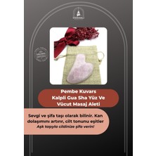 Normadia Pembe Kuvars Kalpli Gua Sha Yüz ve Vücut Masaj Aleti