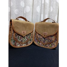 Öykücanbu Otantik Terme Kumaş Etnik Desenli Kadın Omuz Çantası '' Kartlık Hediyeli ''