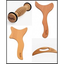 Normadia Doğal Kayın Ağacı 4'lü Masaj Seti - Rahatlatıcı ve Şık Tasarım