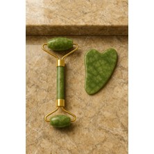 Normadia Doğal Yeşim Taşı Yüz Masaj Aleti ve Kal Gua Sha Yüz Bakım Seti