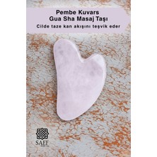 Normadia Doğal Pembe Kuvars Gua Sha Masaj Taşı, Sağlıklı ve Güzel Cilt Için