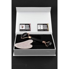 Normadia Obsidyen ve Pembe Kuvars Masaj Taşı Seti, Rahatlatıcı Güzellik Bakımınız Için