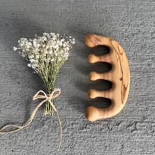 Normadia Doğal Ahşap Gua Sha Masaj Tarağı, Yüz ve Vücut Için Dengeli Masaj