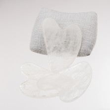 Normadia Kristal Kuvars Taşı Yüz Masaj Aleti Gua Sha, Doğal Güzellik ve Rahatlık