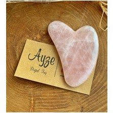 Normadia Pembe Kuvars Gua Sha Taşı, Doğal Cilt Güzelliği ve Rahatlatıcı Masaj