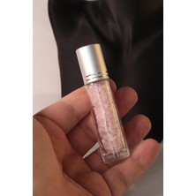Normadia Pembe Kuvars Doğal Taş Yüz ve Cilt Esans Yağ Şişesi 10 Ml, 8 cm Metal Kapak