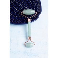 Normadia Doğal Aventurin Taşlı Roller Masaj Aleti 15X6 Cm, Sertifikalı, Şifa Dolu