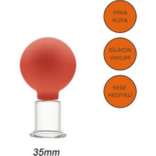 Normadia Turuncu Silikon Vakum Masaj Kupası, Yüz ve Boyun Için Sağlıklı Bakım