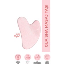 Normadia Pembe Kuvars Taşı Gua Sha Yüz Masaj Aleti, Doğal ve Sertifikalı