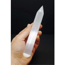 Normadia Doğal Beyaz Selenit Kristali Masaj Çubuğu, Enerji ve Dinginlik Sağlar