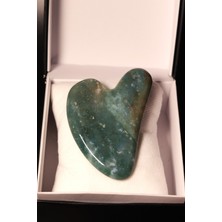 Normadia Doğal Taş Heart Gua Sha Bakım ve Masaj Taşı, Rahatlatıcı ve Estetik