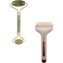 Normadia Doğal Yeşim Face Roller ve Ice Roller Buz Silindiri Seti