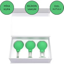 Normadia Sağlıklı ve Ferahlatıcı Silikon Yüz Masaj Kupası 3'lü Set Açık Yeşil