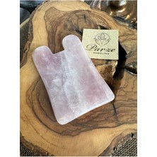 Normadia Pembe Kuvars Gua Sha Taş, Yüz ve Vücut Masaj Aracı, Doğal Güzellik