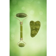 Normadia Doğal Taş Masaj Aleti ve Kalp Gua Sha Yüz Bakım Taşı