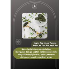 Normadia Yeşim Taşı Masaj Takımı, Roller ve Gua Sha Kaplı Set, Rahatlatıcı Bakım