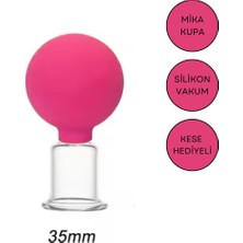 Normadia Mika Silikon Masaj Kupası, Yüz ve Boyun Için, Kırmızı Gül Renkli