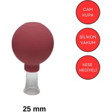 Normadia Silikon Vakumlu Yüz ve Boyun Masaj Kupası, Kırmızı, No:2