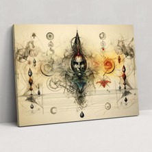 Popcas  Esoterizm Kanvas Tablo: Ruh Dönüşümü - Illuminati Ev Dekorasyonu Antik Semboller