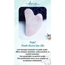 Normadia Doğal Pembe Kuvars Kalpli Gua Sha Masaj Taşı, Güçlü ve Şifa Veren Enerji