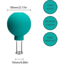 Normadia Silikon Vakumlu Göz ve Burun Masaj Kupası, Yeşil Renk, No:1