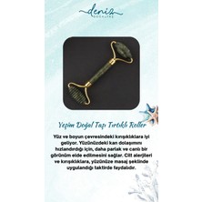 Normadia Sertifikalı Yeşim Doğal Taşı Tırtıklı Masaj Aleti 15X6 cm