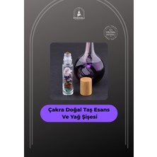 Normadia Doğal Taş Çakra Esans ve Yağ Şişesi, 150 Ml, 8 cm Bambu Kapak