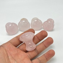 Normadia Doğal Pembe Kuvars Mantar Gua Sha Yüz Masaj Aleti 1. Sınıf Kalite