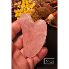 Normadia Pembe Doğal Heart Gua Sha Bakım ve Masaj Taşı, Yenilikçi ve Şık Tasarım