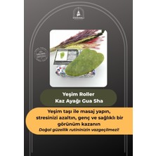 Normadia Doğal Yeşim Gua Sha Kaz Ayağı Taşı ile Cilt Bakımı Hediye