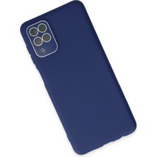 Newface Samsung Galaxy A22 Kılıf Lansman Glass Kapak - Sky Blue