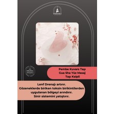 Normadia Pembe Kuvars Gua Sha Yüz Masaj Taşı Kalp Şekli
