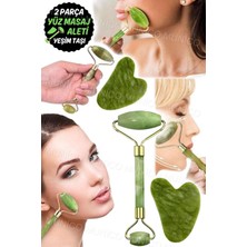 Normadia Yeşim Taşı Jade Roller Çift Taraflı Yüz Masaj Aleti