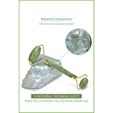 Normadia Doğal Yeşim Taşı Yüz Masaj Aleti ve Gua Sha Taşı, Rahatlatıcı Bakım