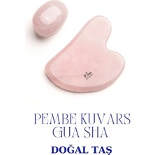 Normadia Doğal Pembe Kuvars Gua Sha Cilt Masaj Aleti Sağlık ve Güzellik