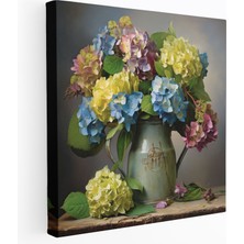 Popcas  Ortancalı Natürmort Kanvas Tablo - Duvar Sanatı Ev Dekorasyonu