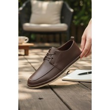 Enoch Hakiki Yumuşak Deri Dikişli ve Ince Tabanlı Erkek Casual Ayakkabı