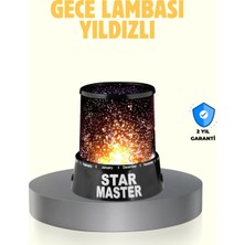LED Renk Değiştiren Yıldız Projektör Galaxy Efektli Gece Lambası