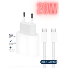 Fodos iPhone Şarj Aleti - Adaptör - Kablo - Type-C 20W iPhone 15 Pro 16E 16 Plus 17 Pro Max Uyumlu