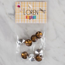 NW NessiWorld Loren Crafts Kahverengi 8 Li Düğme - 208