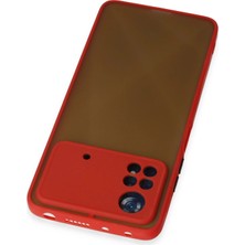 Newface Xiaomi Poco X4 Pro 5g Kılıf Montreal Silikon Kapak - Kırmızı