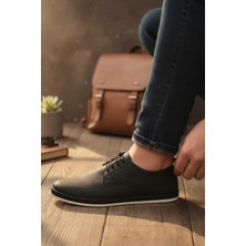 Enoch Hakiki Deri Inci Lazer Kesim Delikli ve Hasır Detaylı Erkek Casual Ayakkabı