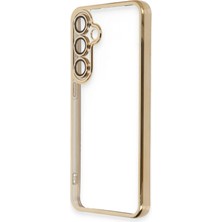 Newface Samsung Galaxy S24 Fe Kılıf Razer Lensli Silikon - Gold
