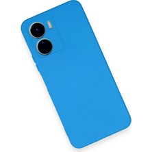 Newface Vivo Y16 Kılıf Nano Içi Kadife Silikon - Mavi
