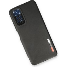 Newface Xiaomi Redmi Note 11 Kılıf Loop Deri Silikon - Siyah